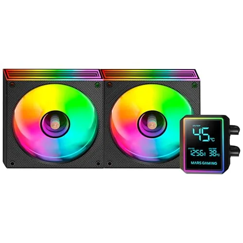Mars Gaming ML-LCDPRO240 Refroidissement Liquide AIO 500W TDP Pompe 4e Gén 2× Ventilateurs Noir - vue 5
