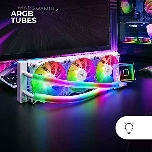 Mars Gaming ML-ULTRA360 Refroidissement Liquide Professionnel CPU TDP 650W Infinity Mirror 3x Ventilateurs FDB ARGB - vue 2