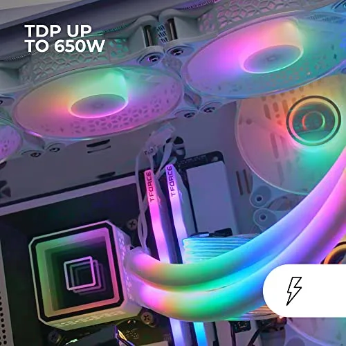 Mars Gaming ML-ULTRA360 Refroidissement Liquide Professionnel CPU TDP 650W Infinity Mirror 3x Ventilateurs FDB ARGB - vue 5