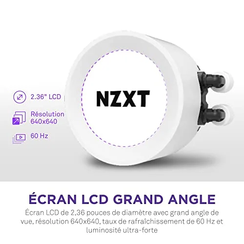NZXT Kraken Elite 240 RGB Blan - vue 3