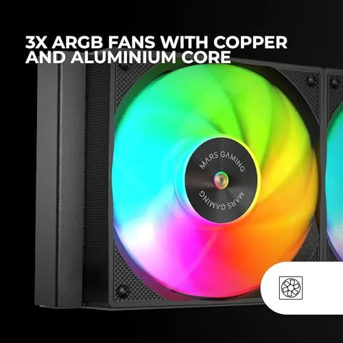 Refroidissement Liquide AIO - MARS GAMING - ML-VISION360 - TDP 600W - 3 Ventilateurs ARGB - Écran LCD 4:3 - vue 4