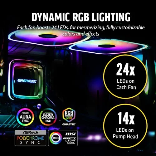 Refroidissement liquide pour processeur - ENERMAX - AQUAFUSION ADV - 240MM - ARGB - Blanc - vue 5