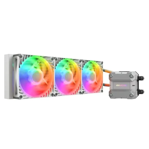 Refroidisseur Gaming - COUGAR - POSEIDON ULTRA360 - AIO 360mm - ARGB - Blanc - vue 2