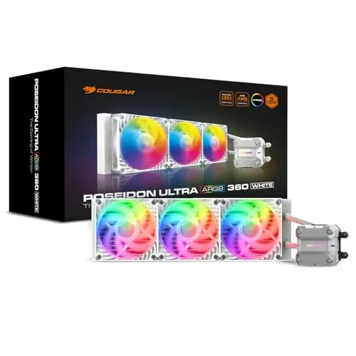 Refroidisseur Gaming - COUGAR - POSEIDON ULTRA360 - AIO 360mm - ARGB - Blanc - vue 7