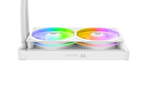 THERMALTAKE - TH240 V3 A-RGB Sync Snow - CL-W467-PL12SW-A - Watercooling AIO - Ventilateur 1x 240 mm ARGB - Blanc - vue 3