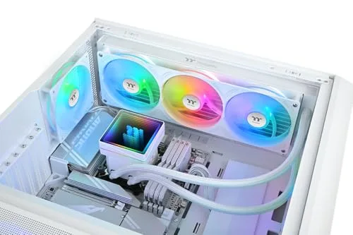 THERMALTAKE - TH360 V3 A-RGB Sync Snow - CL-W468-PL12SW-A - Watercooling AIO - Ventilateur 1x 360 mm ARGB - Blanc - vue 8