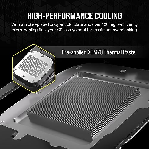 Water Cooling - CORSAIR - iCUE XC7 RGB ELITE LCD pour socket Intel 1700 et AMD AM4/AM5 - Noir - vue 4