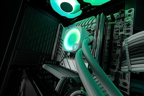 Watercooling complet EK-Nucleus AIO CR360 Lux D-RGB - Blanc - 360mm - Aluminium et cuivre - vue 6