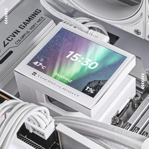 Watercooling CPU - Thermalright - Stream Vision 360 - Blanc - Écran flottant 35” - 2400 RPM - 954 CFM - 31.4 dBA - vue 3