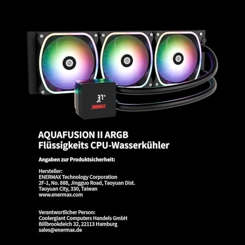 Watercooling - Enermax - Aquafusion II 360 ARGB - Dual Chamber - TDP 370W+ - Affichage numérique - vue 5