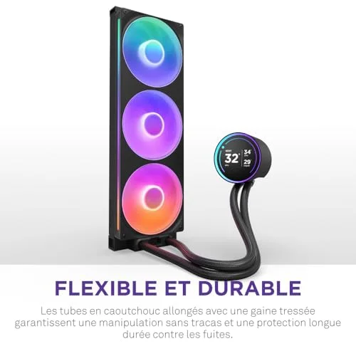 Watercooling - NZXT - Kraken Elite 420 RGB V2 (RL-KR42E-B2) - Ventilateur Ø 140 mm - vue 8