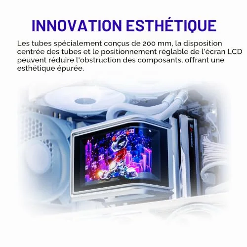 Watercooling tout en un - ASUS - RYUO IV 360 SLC ARGB WHITE - Écran AMOLED - Ventilateurs ARGB - vue 5